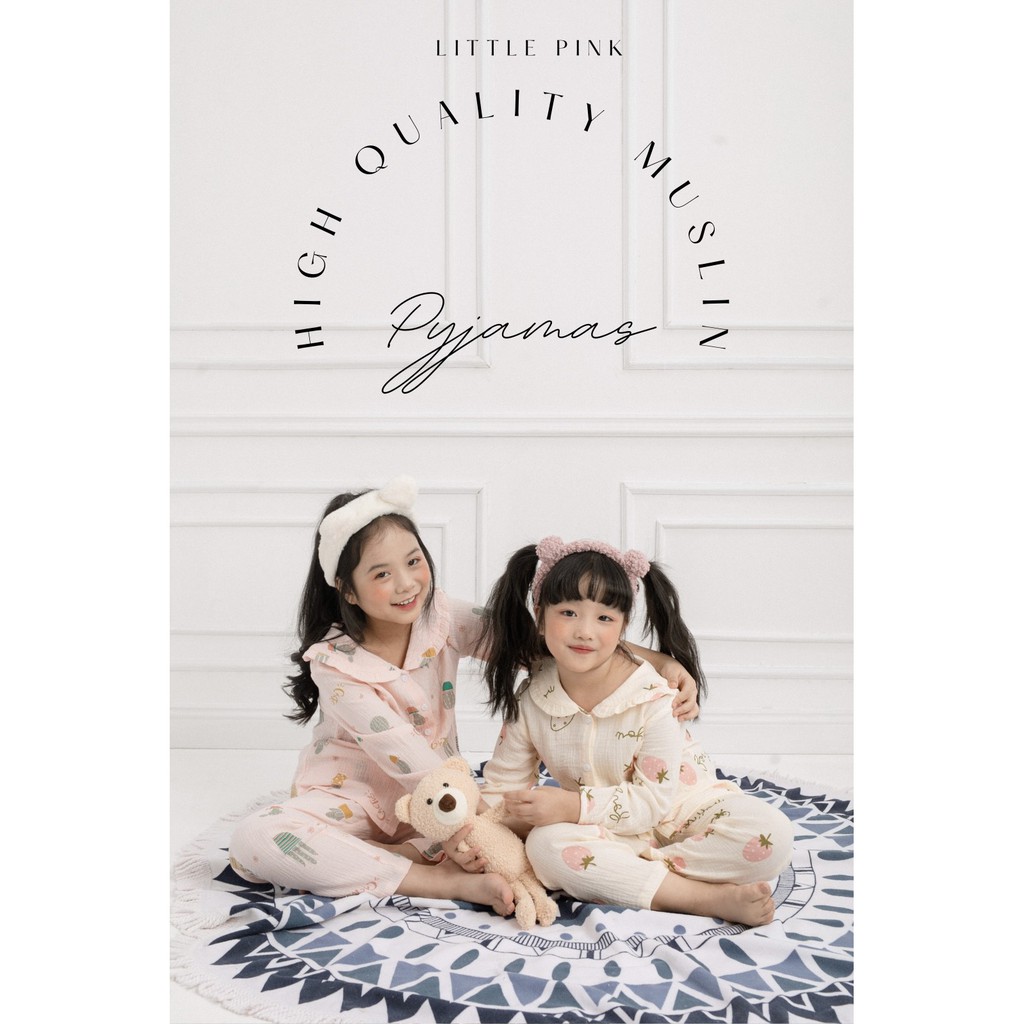 [LITTLE PINK] BỘ PYJAMAS DÀI TAY 2021