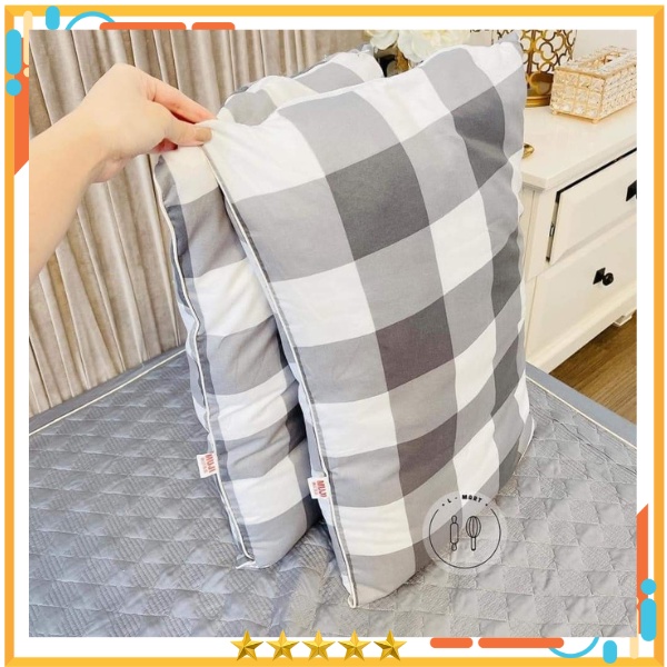 Ruột gối nằm Muji kẻ sọc , Đôi ruột gối hơi cao cấp kích thước 45x65 cm ( Combo 1 đôi 2 chiếc )