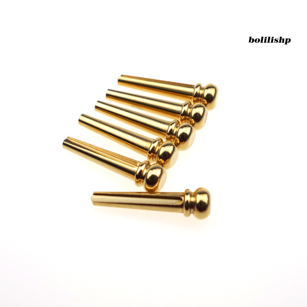 Set 6 Chốt Dây Đàn Guitar Bằng Đồng Thau Nguyên Chất Thay Thế Tiện Dụng