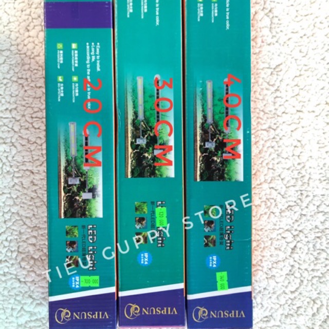 Đèn led kẹp thành hồ cá màu trắng - size 20cm/30cm/40cm