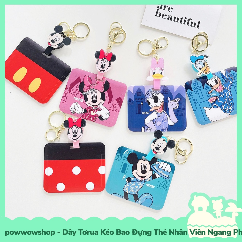 [Sẵn VN - Hỏa Tốc] Dây Tơrua Kéo Bao Đựng Thẻ Nhân Viên Ngang Nhựa PC + Acrylic Mẫu Nhân Vật Hoạt Hình Disne Life Style