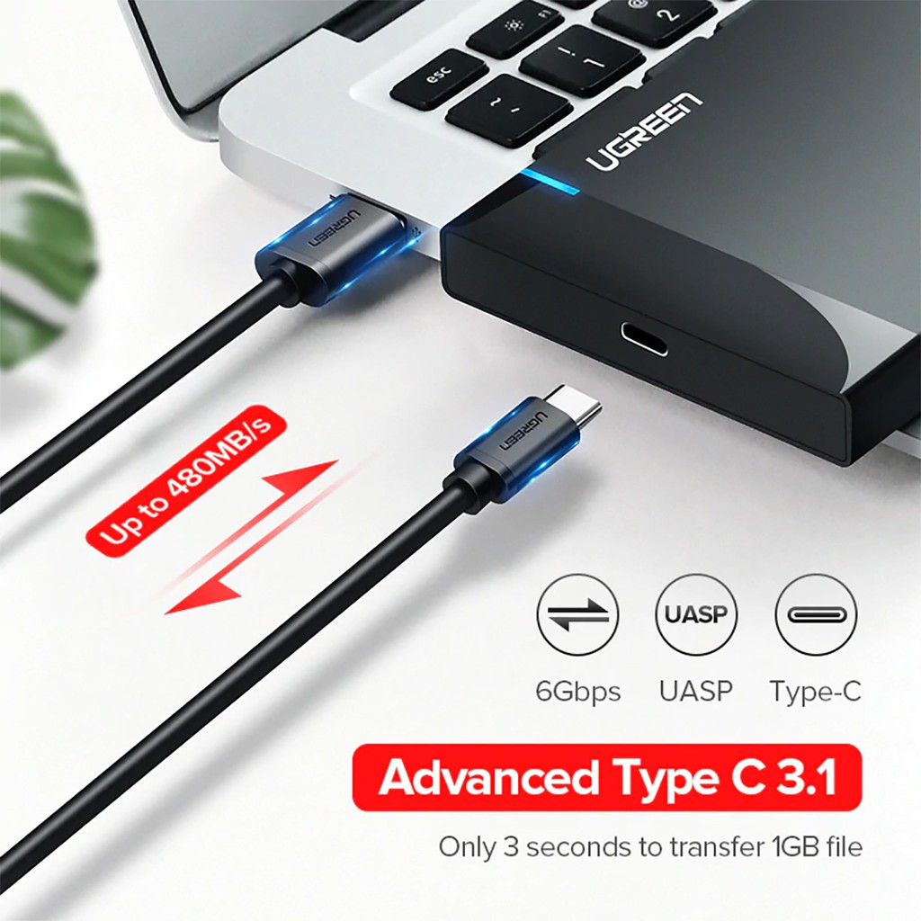 Box ổ cứng 2,5 inch USB 3.0  Ugreen 30848 Chính Hãng