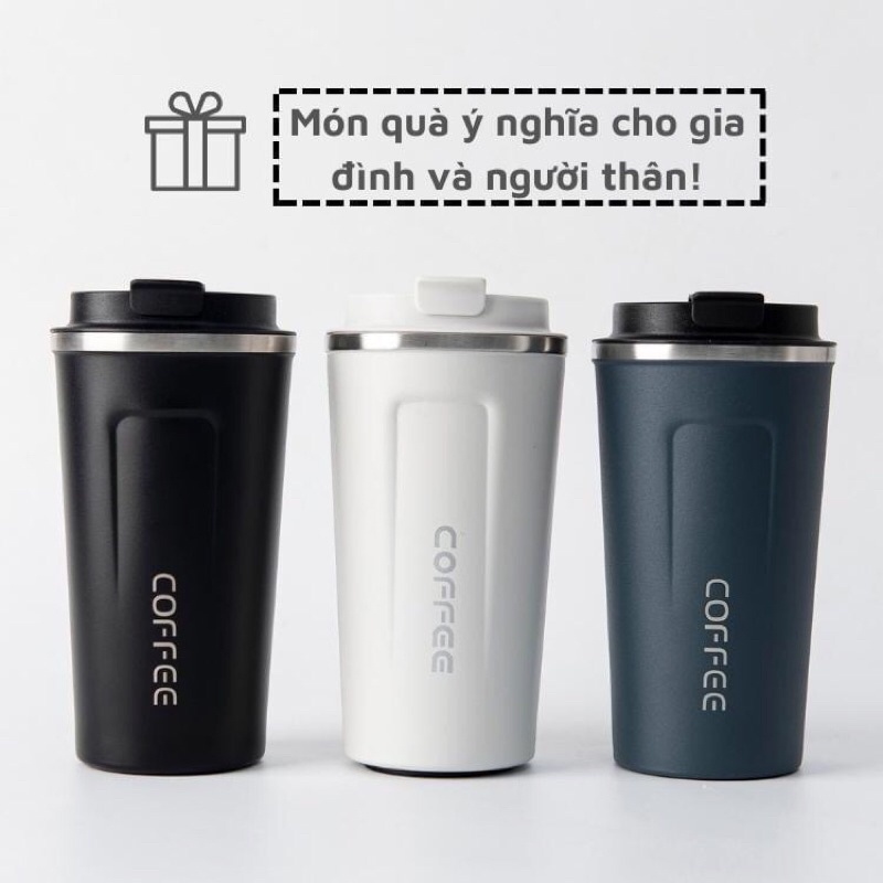 Cốc giữ nhiệt inox 304 cầm tay Ly giữ nhiệt coffee nóng lạnh cao cấp dung tích 510ml pha cà phê giữ nhiệt 8 giờ