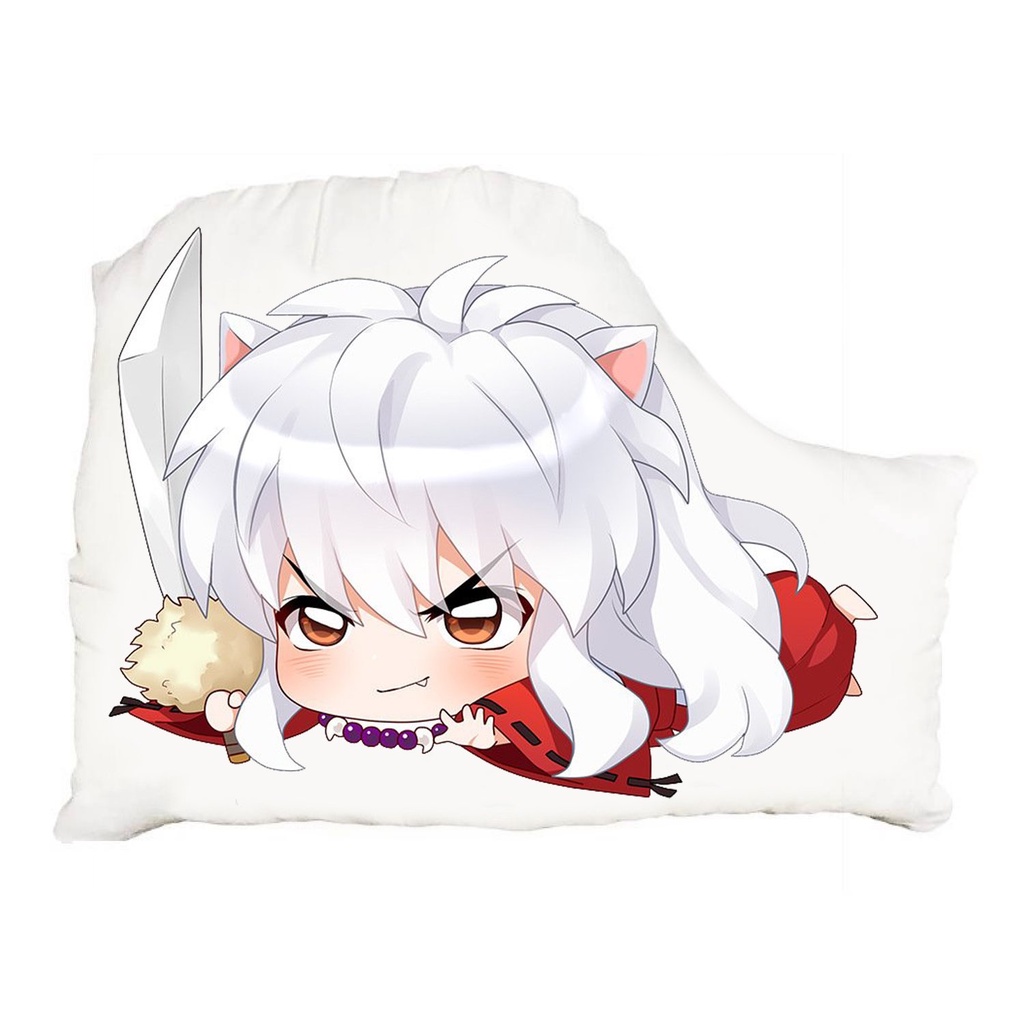 (NẰM) Gối ôm in hình nhân vật INUYASHA KHUYỂN DẠ XOA anime chibi tiện lợi xinh xắn êm ái