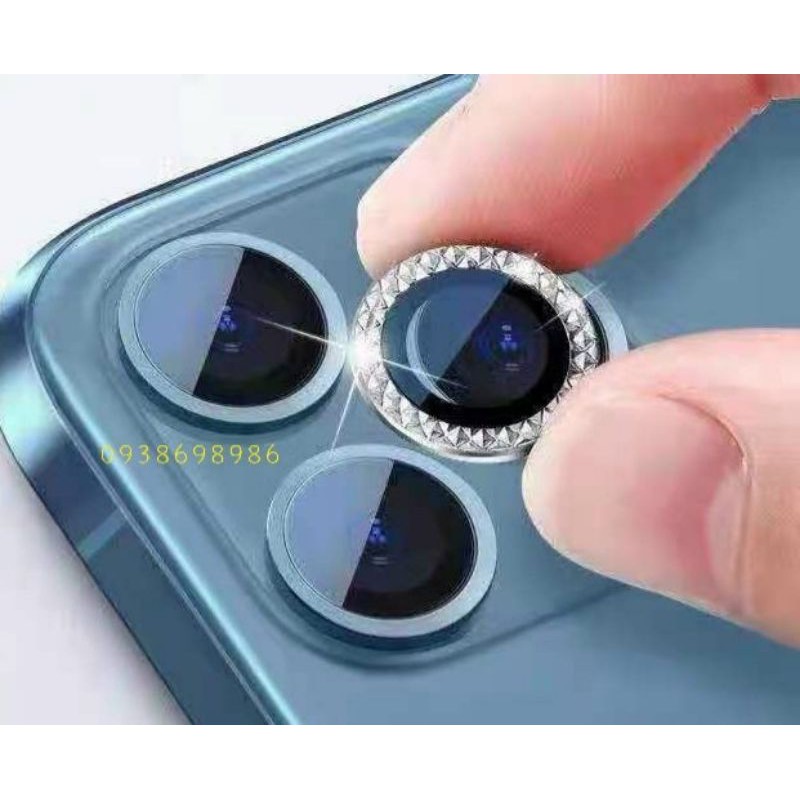 [LIKGUS] bộ 3 dán mắt camera kim cương 12 pro max/12/12pro/12mini/11pro max/11pro/11 chính hãng likgus