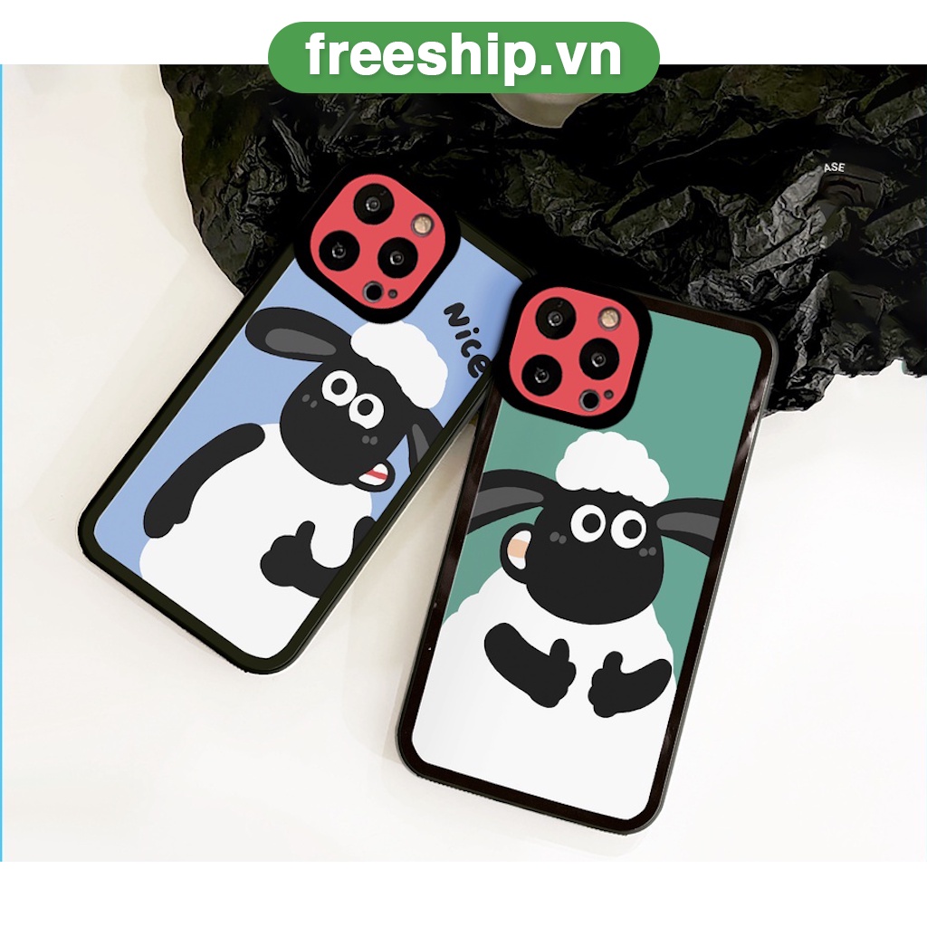 Ốp lưng iphone Cừu Like bóng cạnh vuông 6/6plus/6s/6splus/7/7plus/8/8plus/x/xr/xs/11/12/13/pro/max/plus/promax