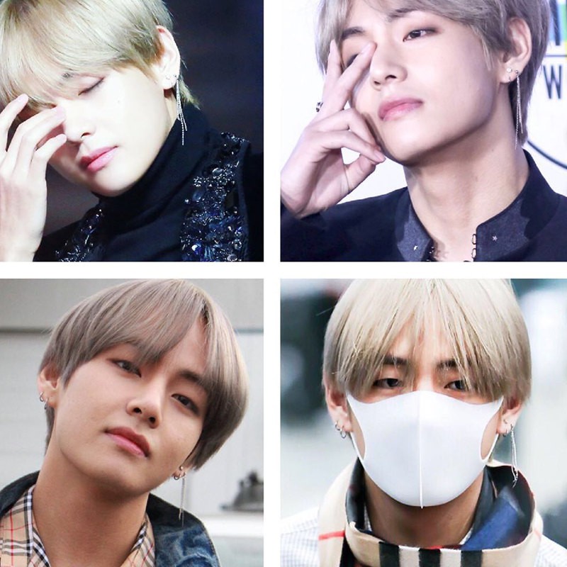 Khuyên tai titan xích V Taehyung BTS không đen không gỉ