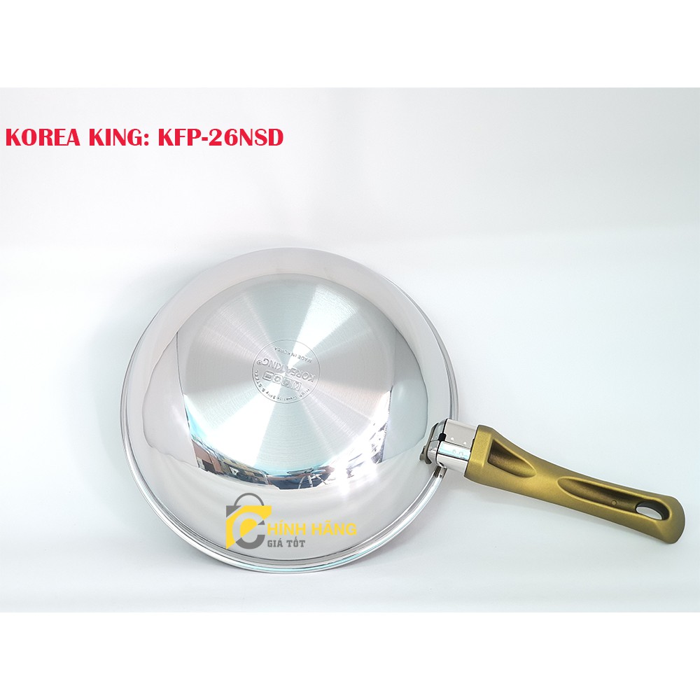 Chảo Đá Inox King Stone Korea King KFP-26NSD (Sử Dụng Bếp Từ Sâu)