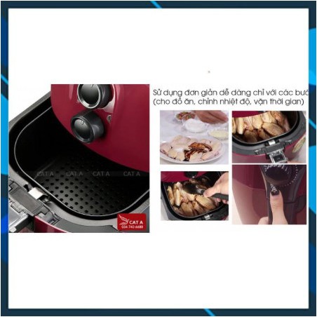 Nồi chiên không dầu nhập khẩu LATURE AIR FRYER Loại To, Giảm chất béo dầu mỡ, Đảm bảo sức khỏe.