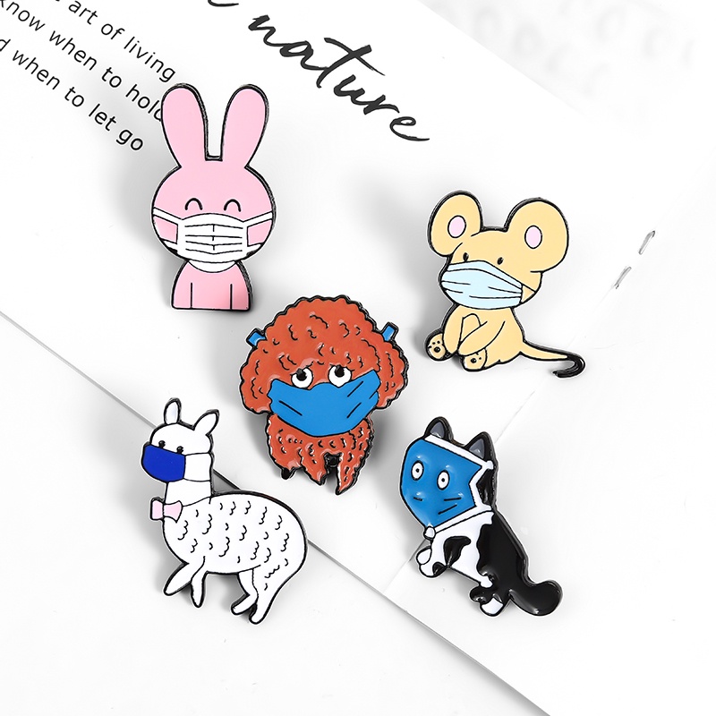 Huy hiệu cài áo hình động vật hoạt hình ngộ nghĩnh
