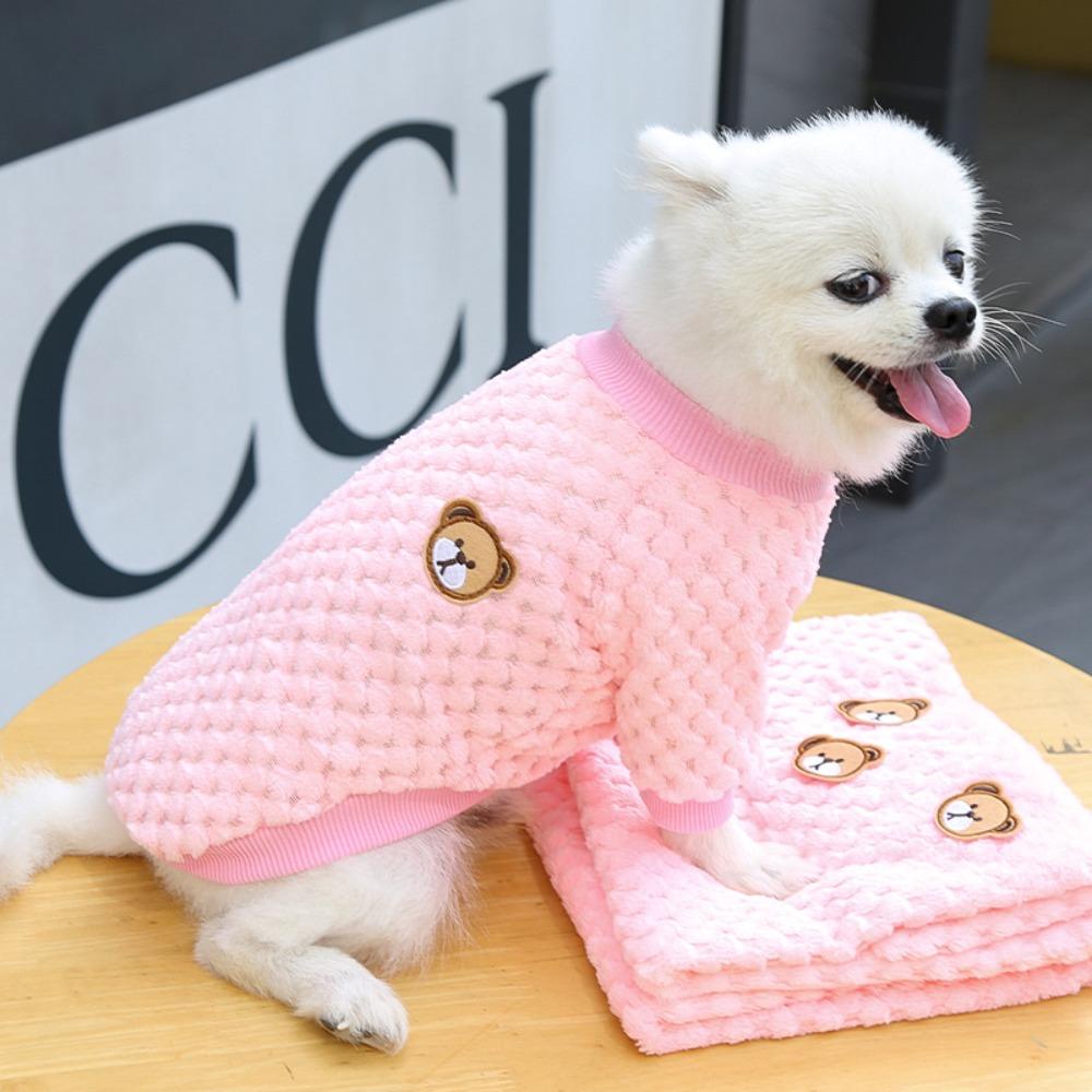 GIOVANNI Dog Clothes 1 pcs Lightweight Winter Wearing for Small Large Pet Warm Soft Dog Plush Clothing