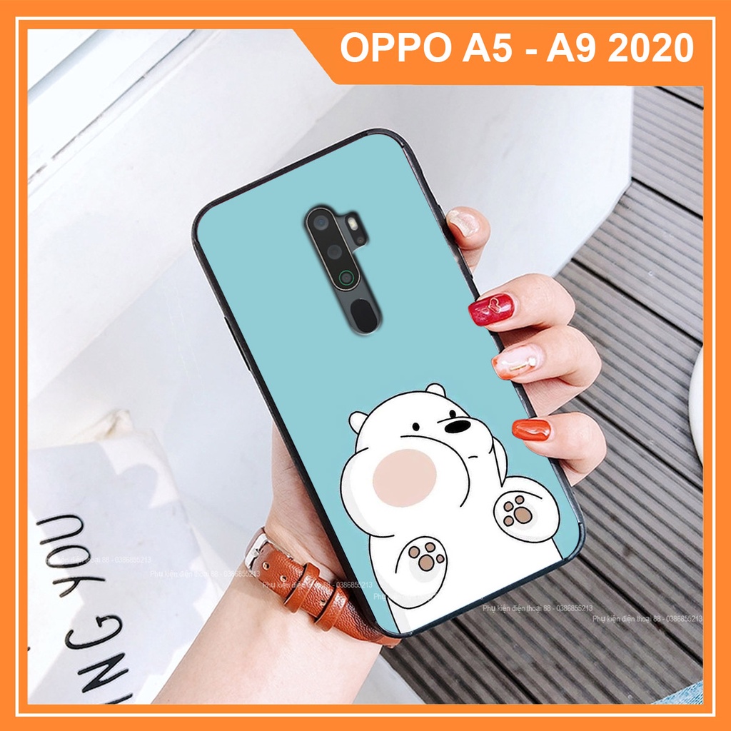 Ốp lưng Oppo A5 2020 / A9 2020 in hình 3D dễ thương gấu bear đáng yêu - RẺ - BỀN - ĐẸP