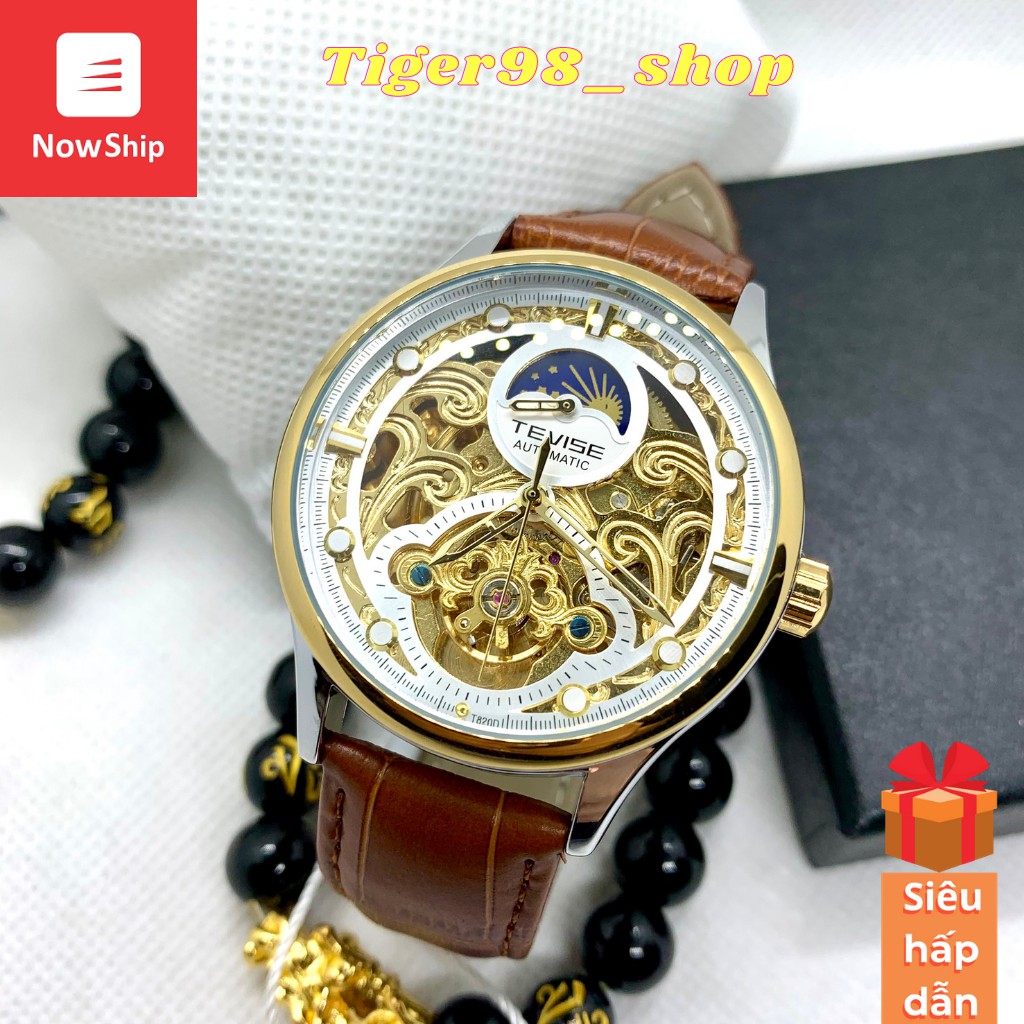 Đồng Hồ Nam Cơ Tự Động Chính Hãng Tevise T820A Dây Da Cao Cấp Đẳng Cấp, Full box chống nước chống xước tặng quà hấp dẫn | BigBuy360 - bigbuy360.vn