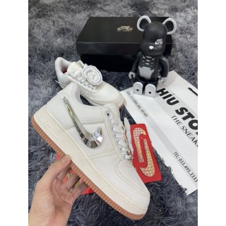 Giầy thể thao sneaker aforone x travit scott trắng thấp phản quang (ảnh thật +full box)