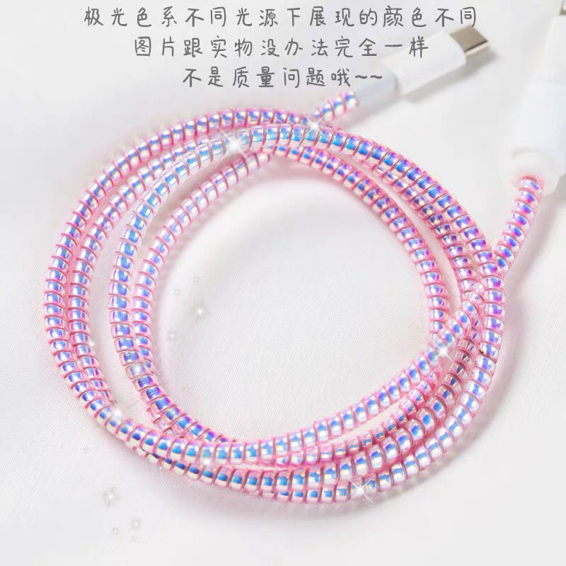 Dây nhựa quấn bảo vệ dây cáp dữ liệu USB thích hợp cho điện thoại dài 1.55m