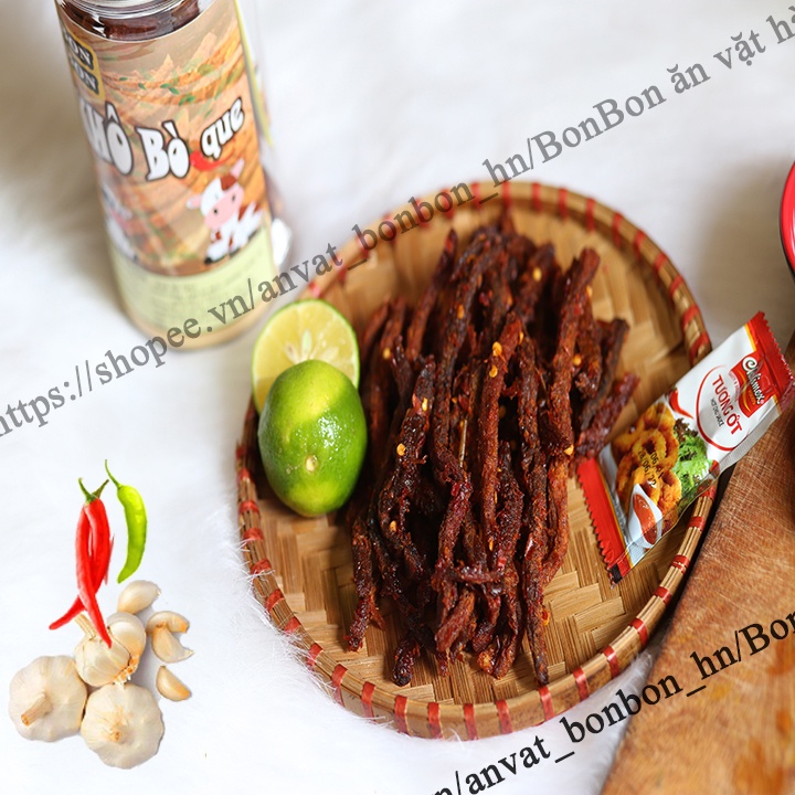 Khô bò que 250g BonBOn đồ ăn vặt Hà Nội vừa ngon ,lại vừa rẻ (Hàng luôn tươi mới ) Bonbon | BigBuy360 - bigbuy360.vn