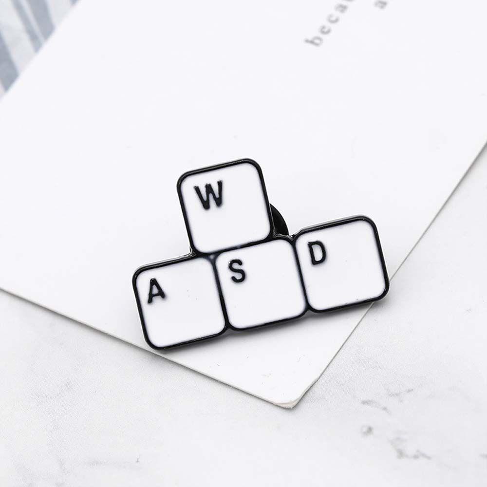 Ghim Cài Áo Hình Bàn Phím Máy Tính / Hoa Sen Màu Trắng Dễ Thương Thời Trang Cho Nam Và Nữ