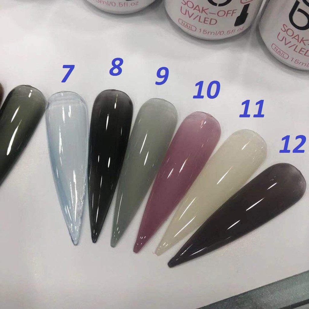 Set Sơn bobo Thạch Anh 12 màu(15ml) - Sơn Thạch thợ nails cần có(lẻ chai)