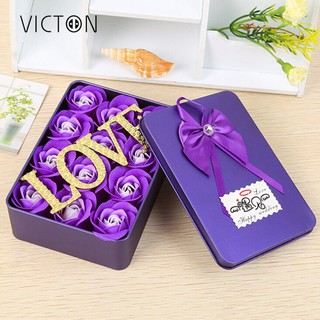 Hộp 12 xà phòng hình hoa hồng đáng yêu làm quà tặng ngày Valentine