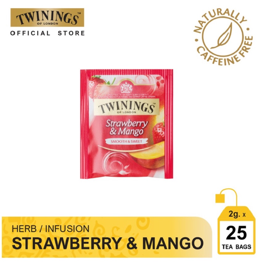 Trà Thảo Mộc Twinings Of London Strawberry & Mango - Trà Thảo Mộc Dâu Xoài