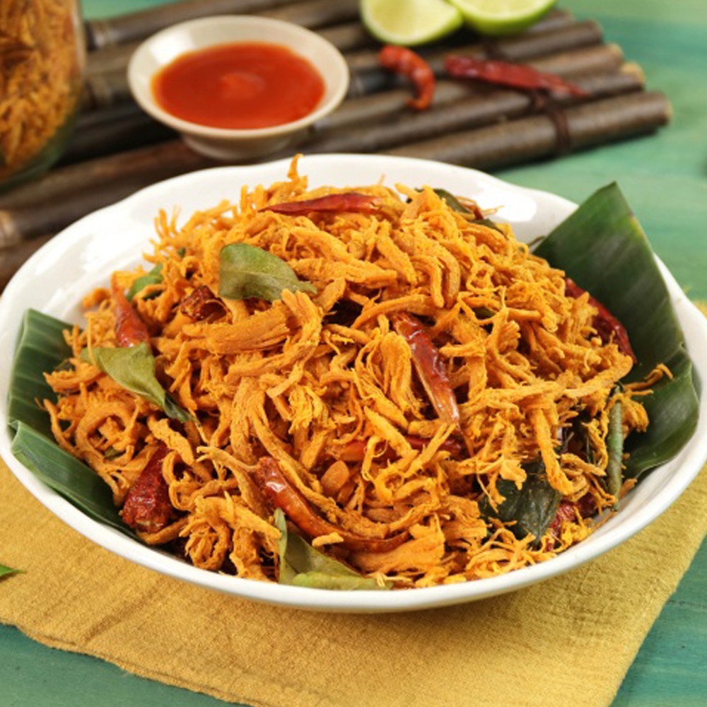 Khô gà lá chanh ăn vặt ngon 500g POWPOW an toàn vệ sinh thực phẩm
