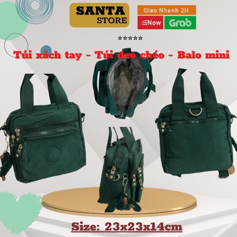 Balo Túi đeo vai đeo chéo vải dù nữ combo 3 trong 1 Kipling KL2131 SANTA STORE cao cấp thời trang giá rẻ nhiều ngăn