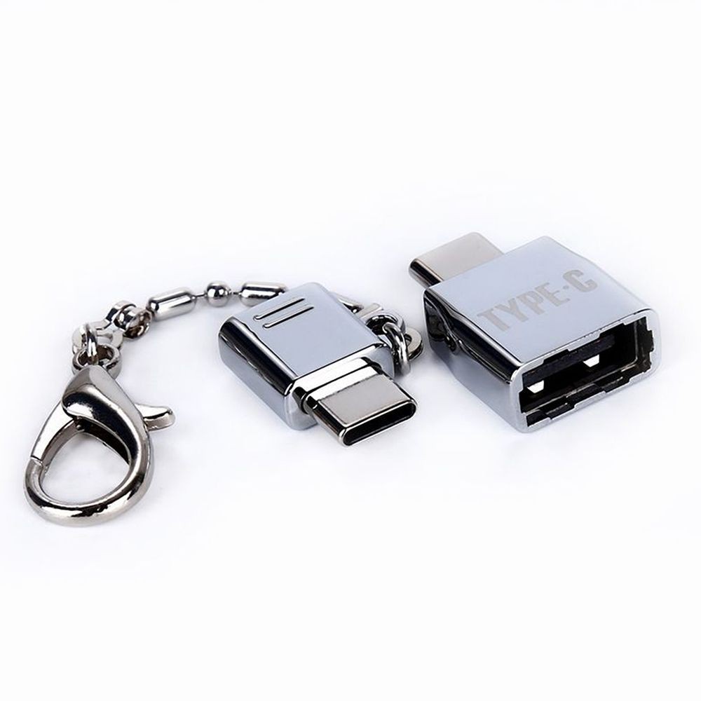 USB-C OTG Adapter 2x Metal Micro Type C Converter USB 2.0 Female to USB 3.1 Male