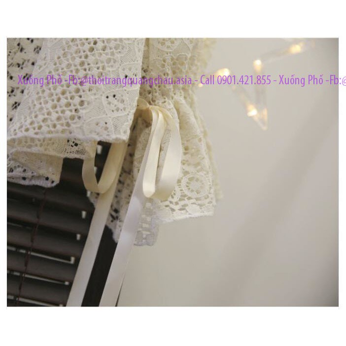 (Hàng Nhập) Aó khoác kiểu Cardigan Ren -100% Bông #QC40