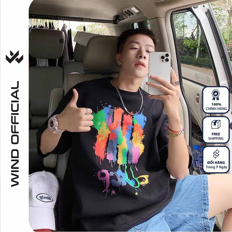 Áo thun tay lỡ WIND phông unisex form rộng TURCE nam nữ cotton ulzzang oversize | BigBuy360 - bigbuy360.vn