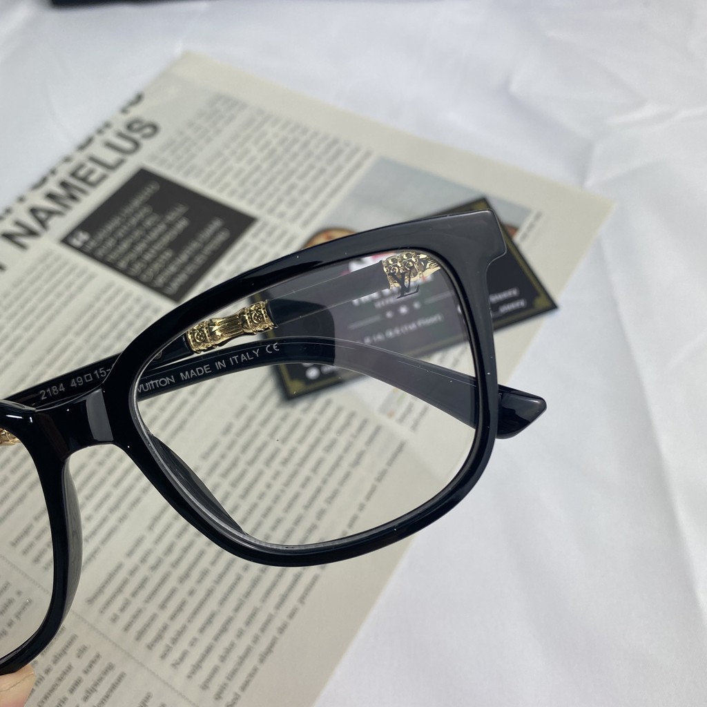 Kính mắt lv cao cấp nam nữ thay tròng cận được trắng đen | BigBuy360 - bigbuy360.vn