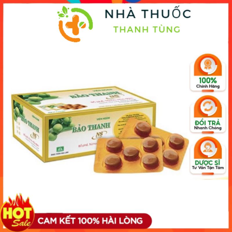 Viên ngậm Bảo Thanh hỗ trợ bổ phế , giảm ho , vỉ 5 viên