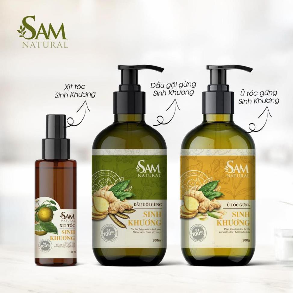 XỊT TÓC SINH KHƯƠNG SAM NATURAL - PHIÊN BẢN MỚI 100ML | BigBuy360 - bigbuy360.vn