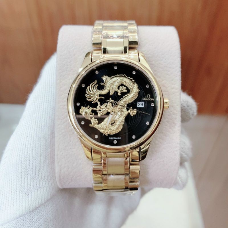 Đồng hồ nam Omega pm102 mặt rồng vàng, máy nhật , kính sapphire chống xước , chống nước | BigBuy360 - bigbuy360.vn