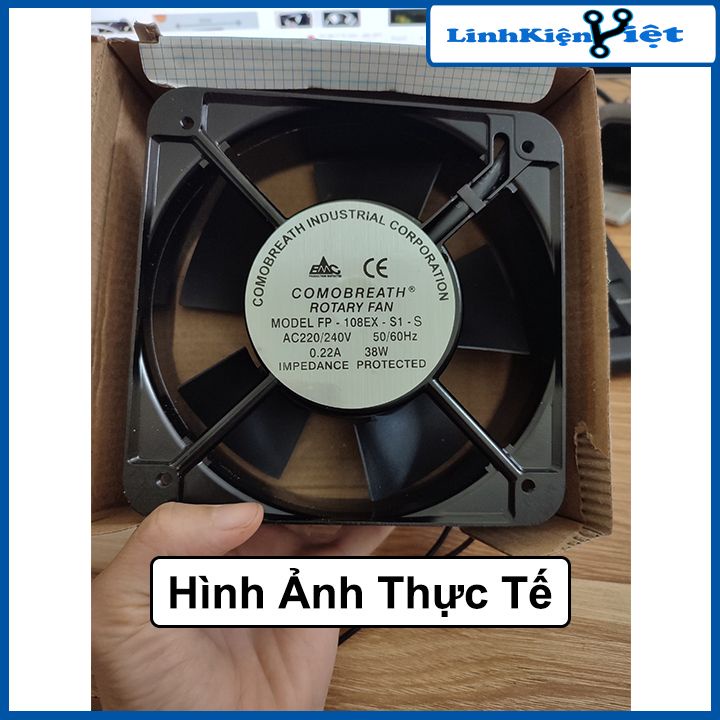 Quạt tản nhiệt 15x15x5.1cm điện áp 220VAC làm mát, tản nhiệt máy