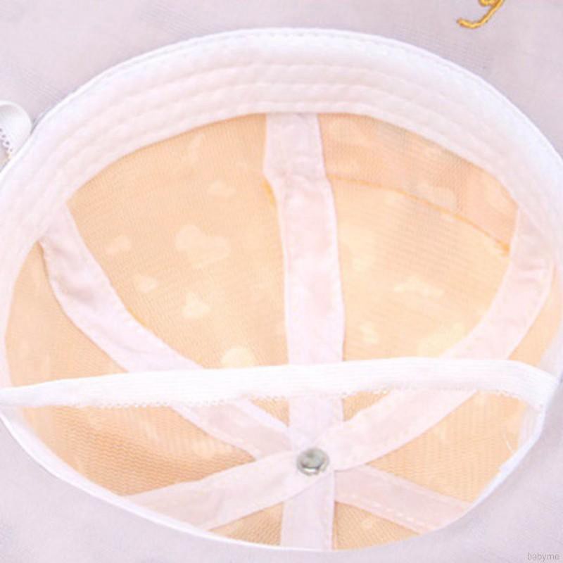 Mũ vành thêu chữ dễ thương cho bé