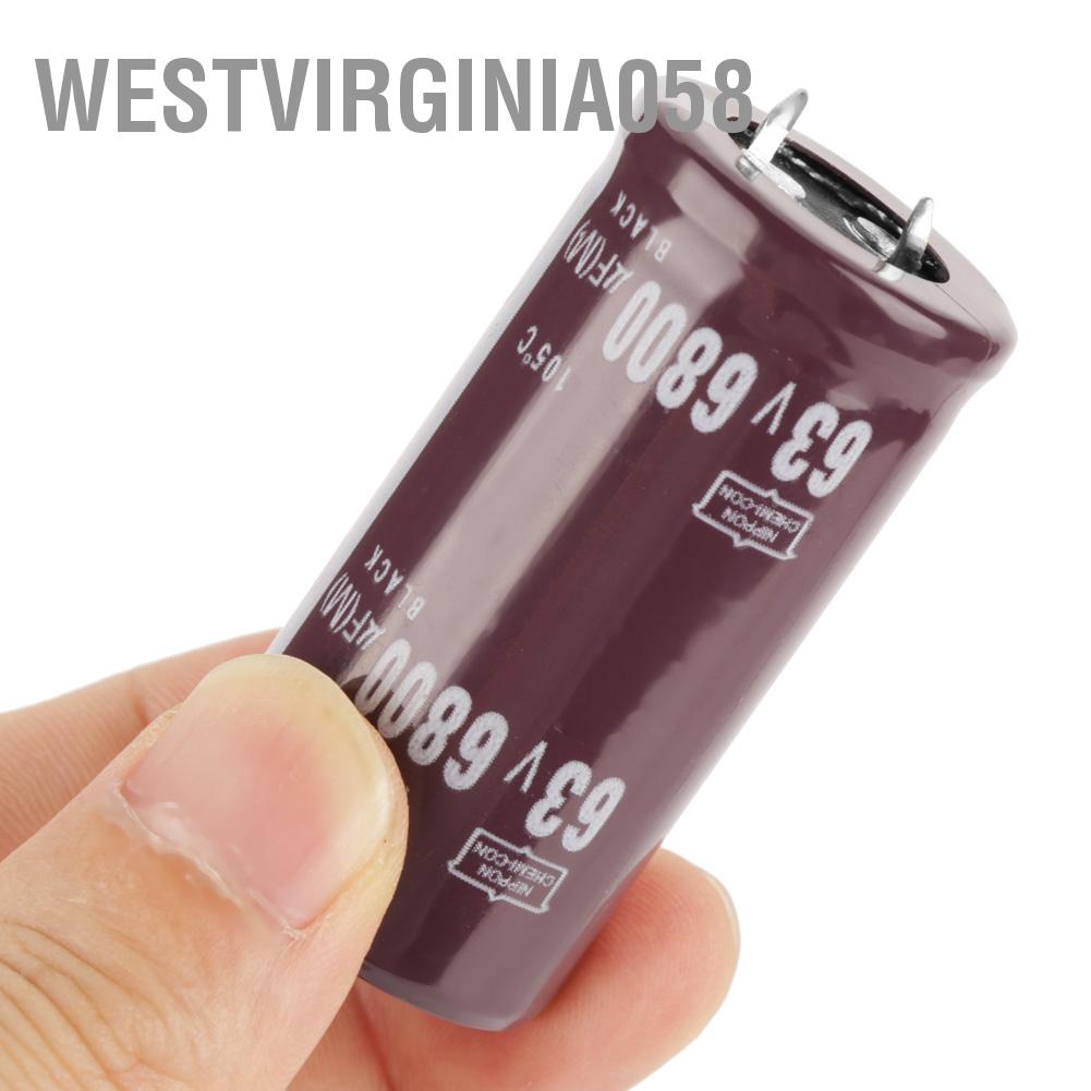 Westvirginia058 2pcs 63V 6800uF Electrolytic Capacitor 25 × 50mm 105℃