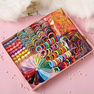 Hộp cột tóc - Set cột tóc 780 chi tiết nhiều màu sắc cho bé yêu