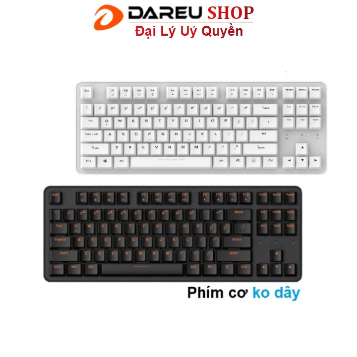 Bàn phím cơ không dây DAREU EK807G Trắng / Đen 87-KEY (Blue /Brown /Red Switch)