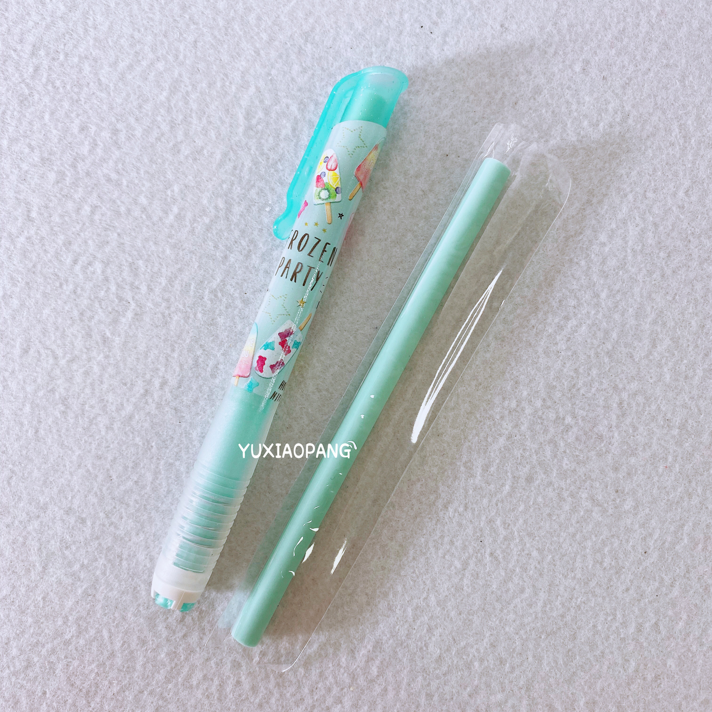 Fruit popsicle love graffiti little dinosaur Shiba Inu limited Japan Q-Lia pen-shaped eraser with refill