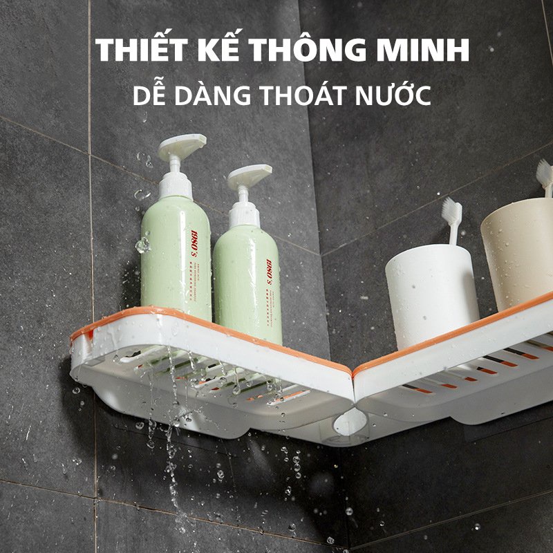 Kệ nhà tắm, kệ nhà bếp, kệ góc Xoay, đựng xà phòng đựng đồ dầu gội sữa tắm