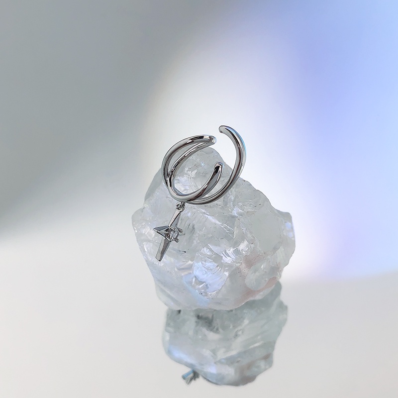 Bông tai hình chữ thập phong cách hiphop thời trang cá tính