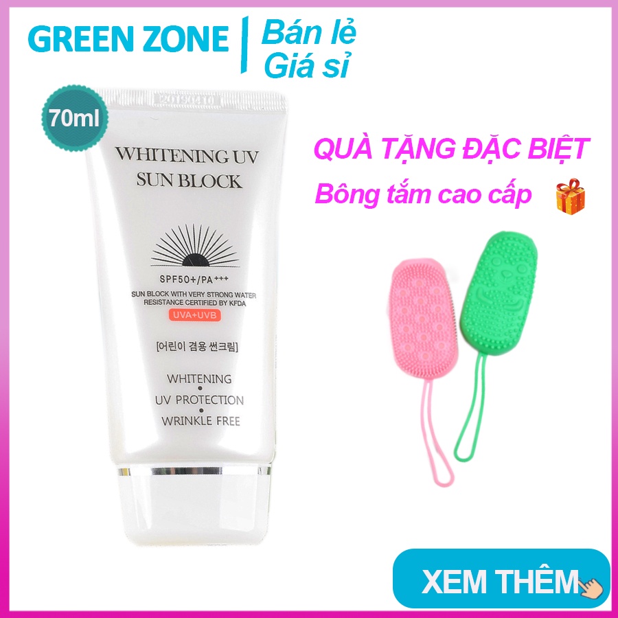 Kem chống nắng hàn quốc, kem chống nắng dưỡng trắng, che khuyết điểm JigotT Whitening UV SunBlock SPF50+/PA+++