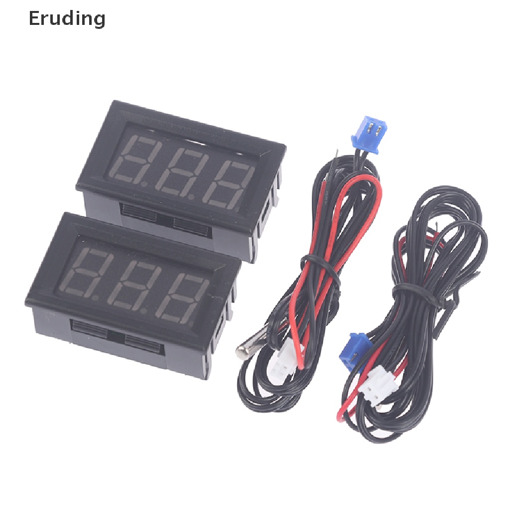 Nhiệt Kế Kỹ Thuật Số 12V Màn Hình LED Cảm Biến Nhiệt Độ Trong Nhà / Xe Hơi