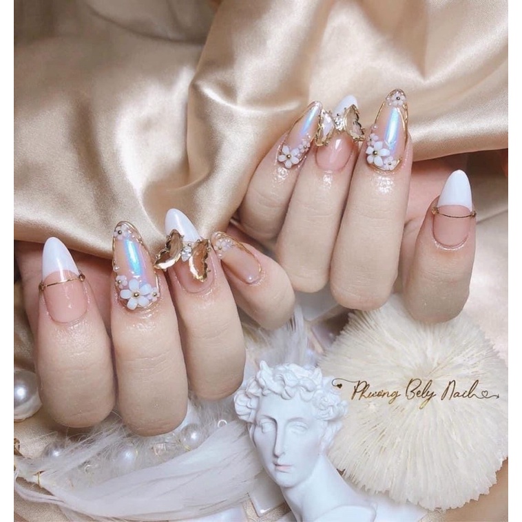 Hoa sứ nhí mix bi siêu hot, phụ kiên trang trí nail