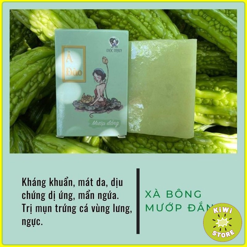 Xà phòng nghệ mướp đắng xà bông giảm mụn lưng thiên nhiên dùng rửa mặt rửa tay tắm toàn thân