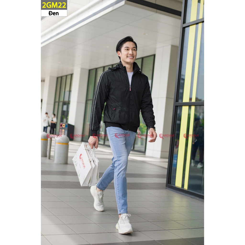Áo gió nam cozy CARDINA 2 lóp lót lưới cao cấp siêu nhẹ, cản gió, chống nước, chống bụi