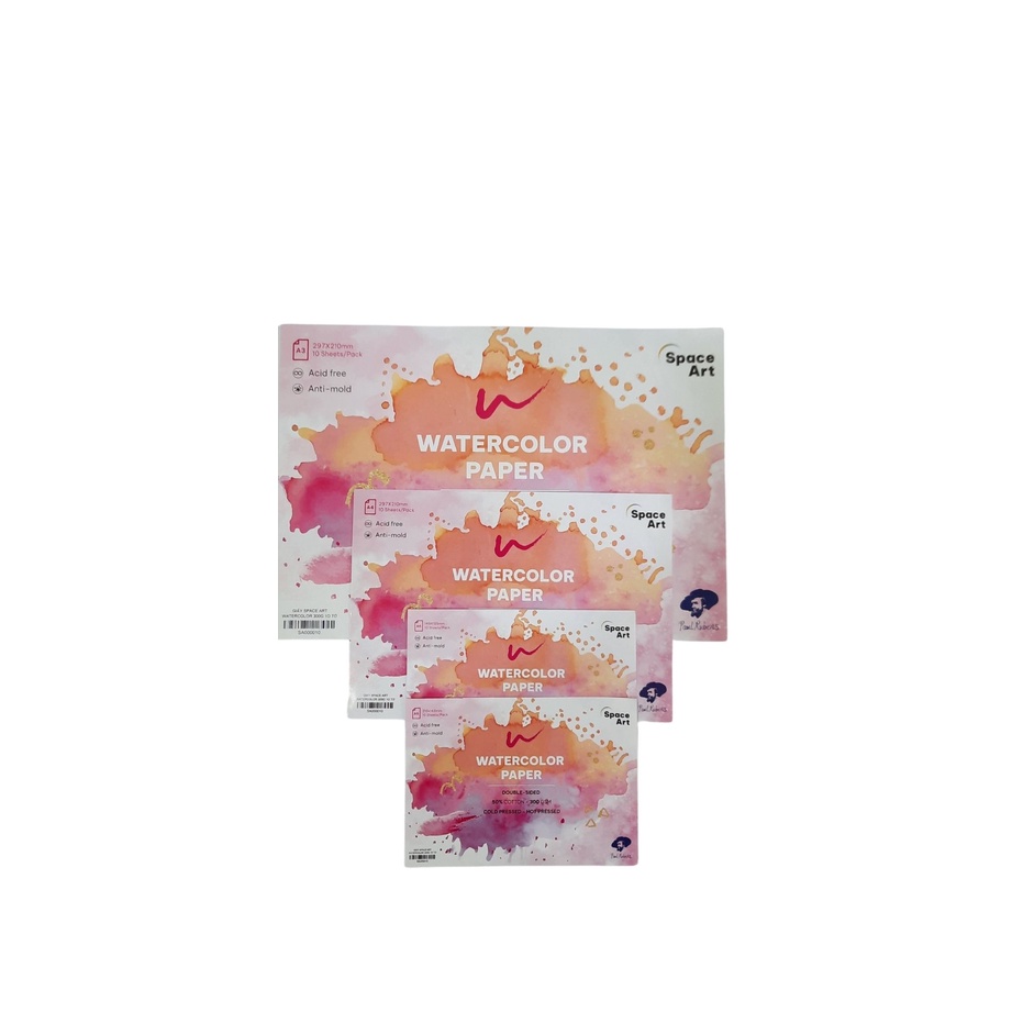 Giấy Vẽ Màu Nước Paul Rubens 300gsm 50% Cotton Bìa Hồng