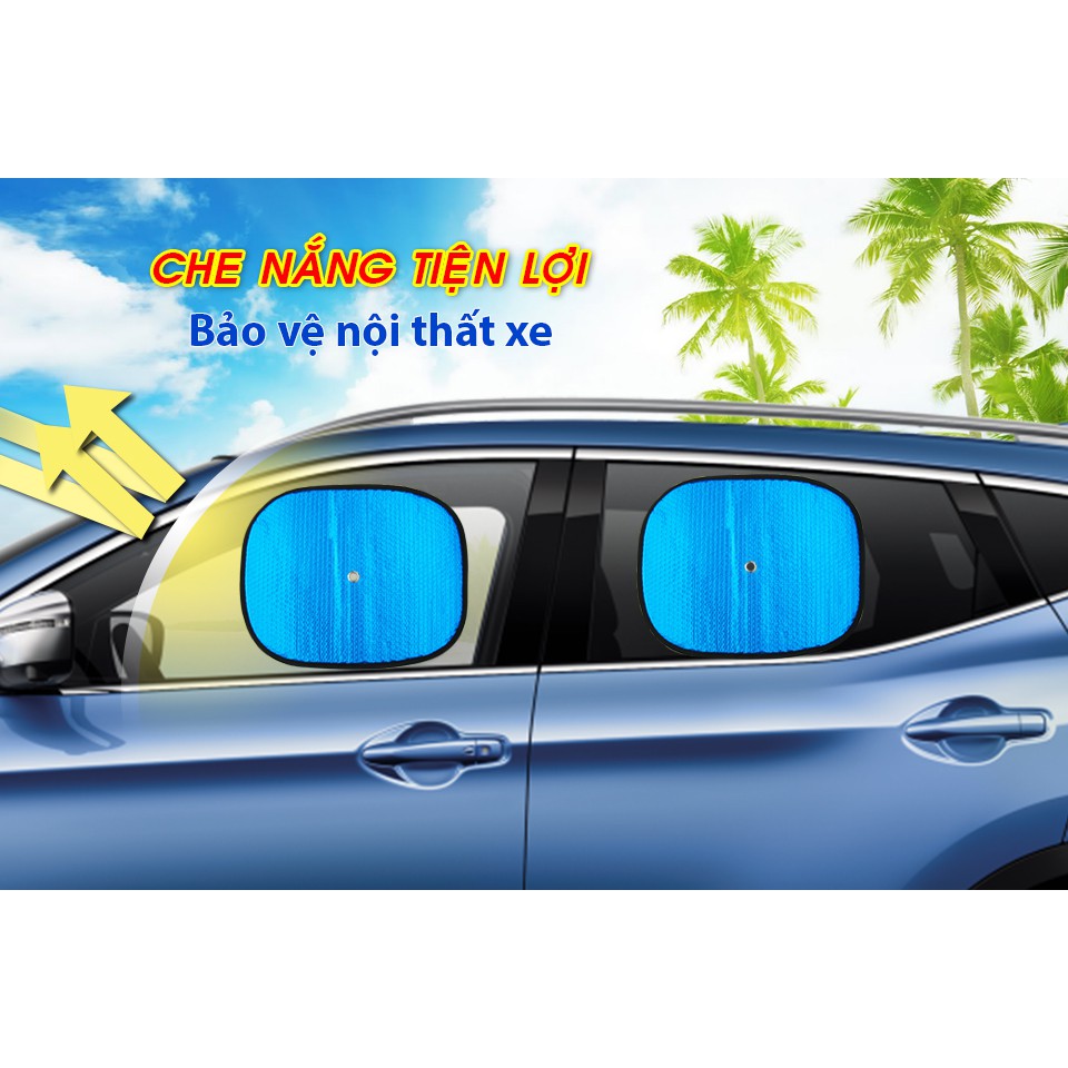 Combo 2 tấm Combo 2 tấm Che nắng xốp tròn nhỏ loại dày NB 36x44 cm bạc lam