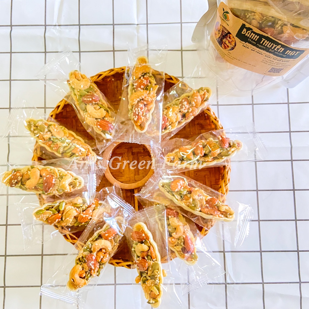 Bánh Thuyền Hạt Dinh Dưỡng AN'S GREEN FARM - Bánh Hot Trend Mùa Tết - Thơm Ngon - Giòn Tan