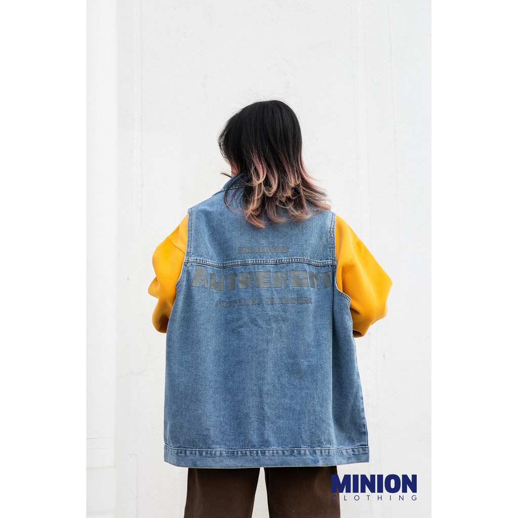 Áo gile jeans Minion Clothing form rộng, dáng Unisex, phong cách Ulzzang Streetwear A2813 | BigBuy360 - bigbuy360.vn